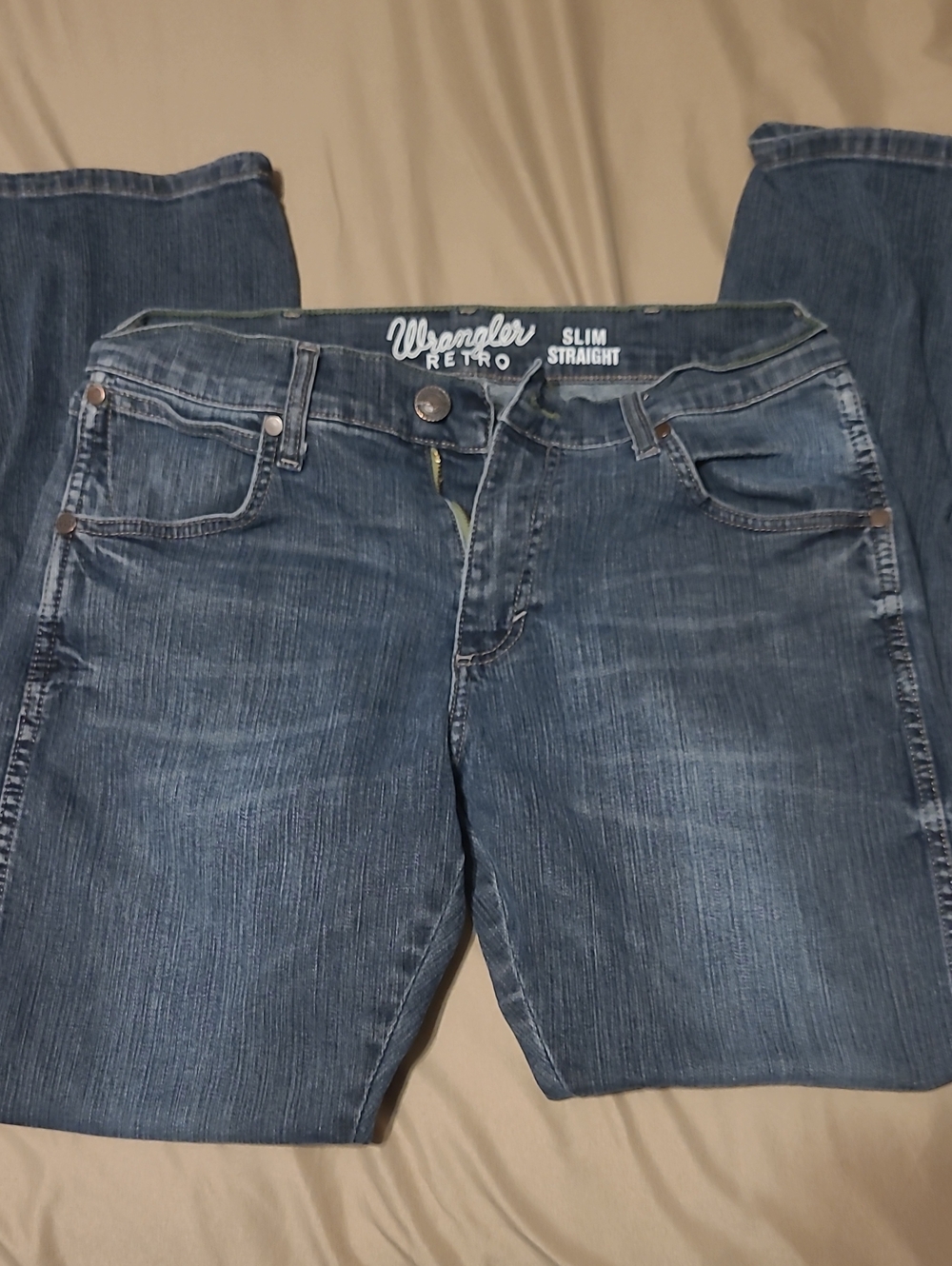 Wrangler Retro Slim Straight Men’s Jeans - Medium Blue Fade